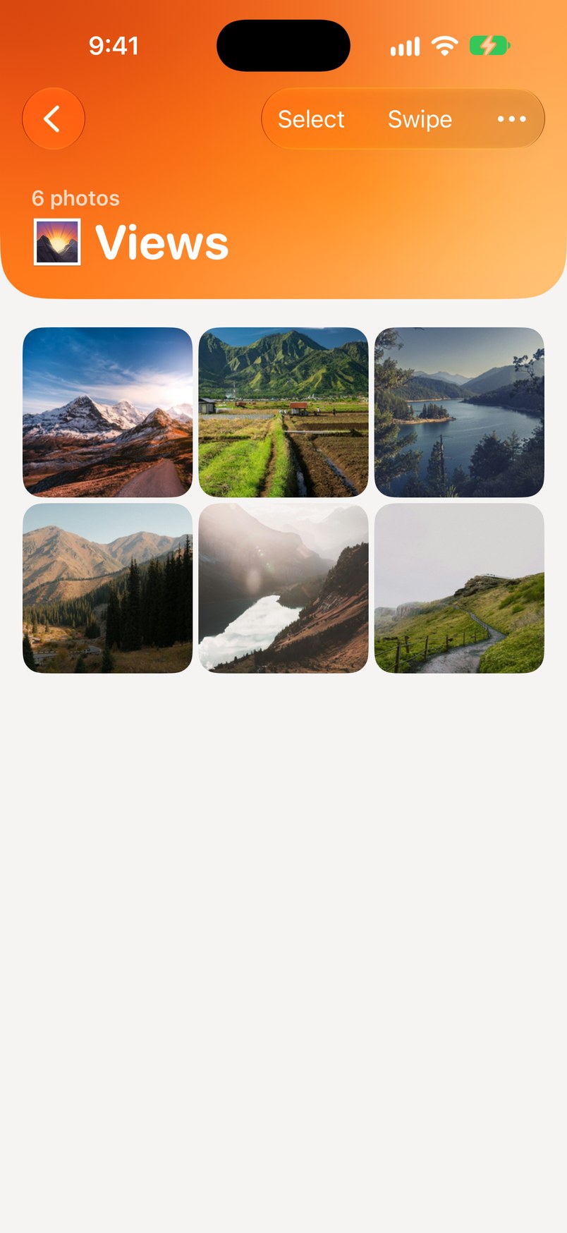 An emoji album of views